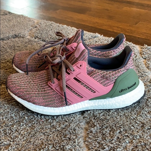 adidas ultra boost pink and green